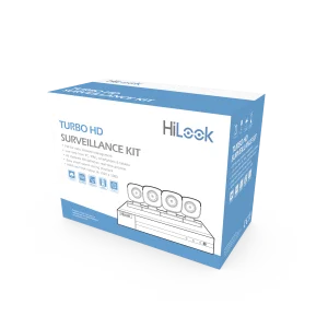 KIT TurboHD 1080p / H.265+/ DVR 4 canales / 4 Cámaras Bala de Metal / Fuente de Poder / Accesorios de Instalación