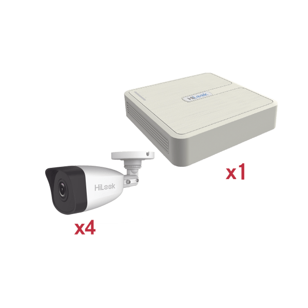KIT IP 1080p / NVR de 4 Canales / 4 Cámaras IP Bala