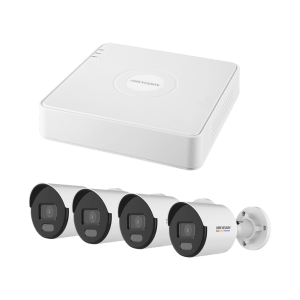KIT IP 1080p / NVR de 4 Canales / 4 Cámaras IP Bala ColorVu